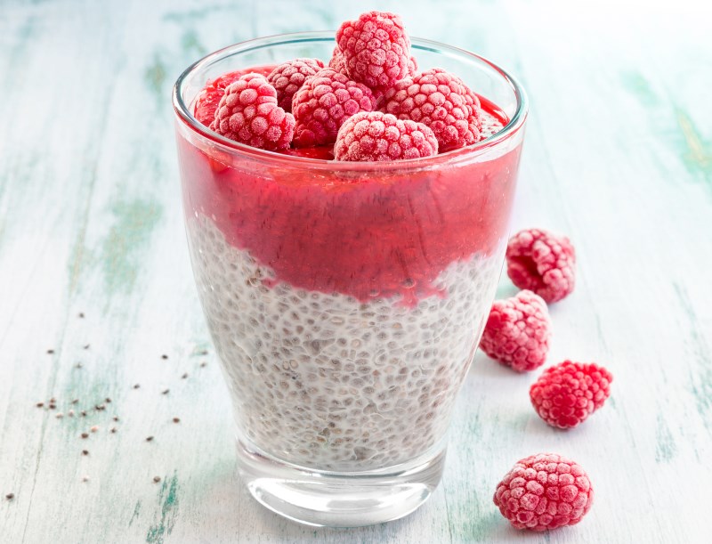 Raspberry Lemon Chia Pudding