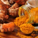 Fresh turmeric root, and ground spice
