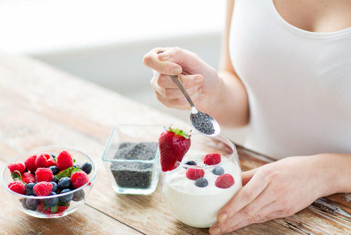 woman-eating-chia-yogurt